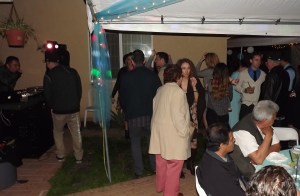 DJ heats the crowd up