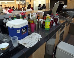 My workstation gets messy when serving 100 people!