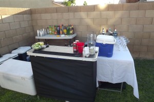 My portable bar and table 