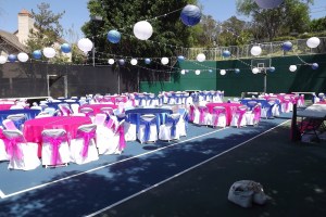 Tennis Court turned into wedding venue