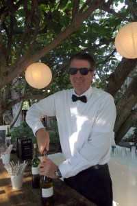 Action shot bartending