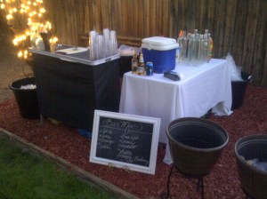 Portable bar set up