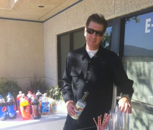 Rob bartending in Palmdale