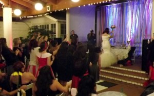 The bouquet toss