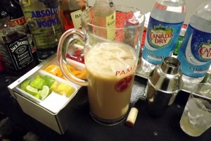 Pitcher of Oatmeal Cookie shots