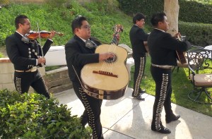 Mariachis making a grand entrance