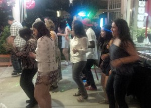 Guests dancing to the "Cupid Shuffle"