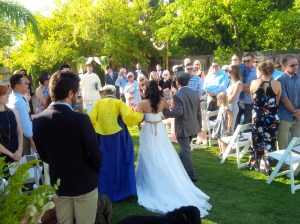 Back yard wedding in Northridge