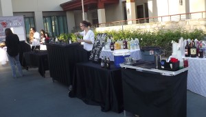 Setting up three bars at the Diamond Bar Center