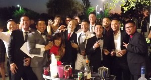 Groom and friends at Diamond Bar Center