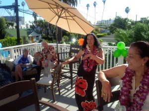 Guests enjoying rooftop deck
