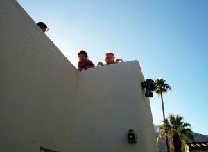 Kids hiding on the roof